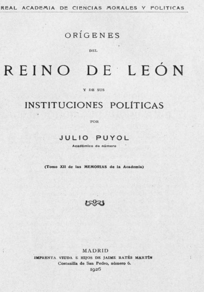 Orígenes del reino de León y de sus instituciones políticas