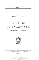 El fuero de Salamanca: lingüística e historia