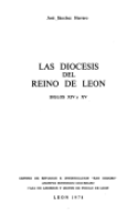 Las diócesis del Reino de León: (siglos XIV y XV)